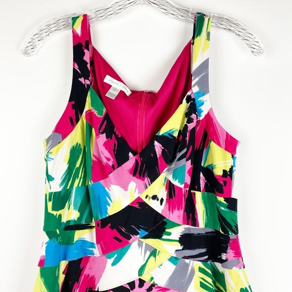 London Times Multi Color Bandage Dress Sleeveless Women’s Size 8 - Picture 4 of 12